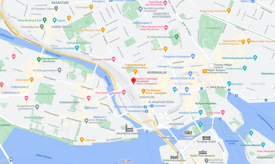 Karta Casino Cosmopol